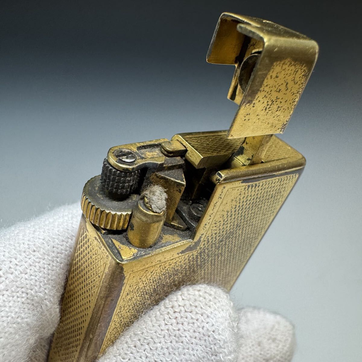 ヴィンテージ dunhill ダンヒル オイルライター ゴールドカラー 喫煙具_画像5