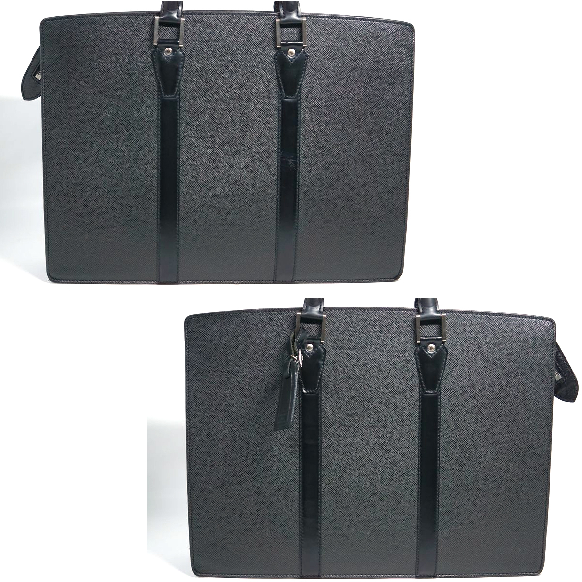 【良好品】Louis Vuitton タイガ ポルトドギュマン ロザン アルドワーズ 黒 ブラック TAIGA BAG ビジネス 鞄 メンズ レディース M30052_画像2