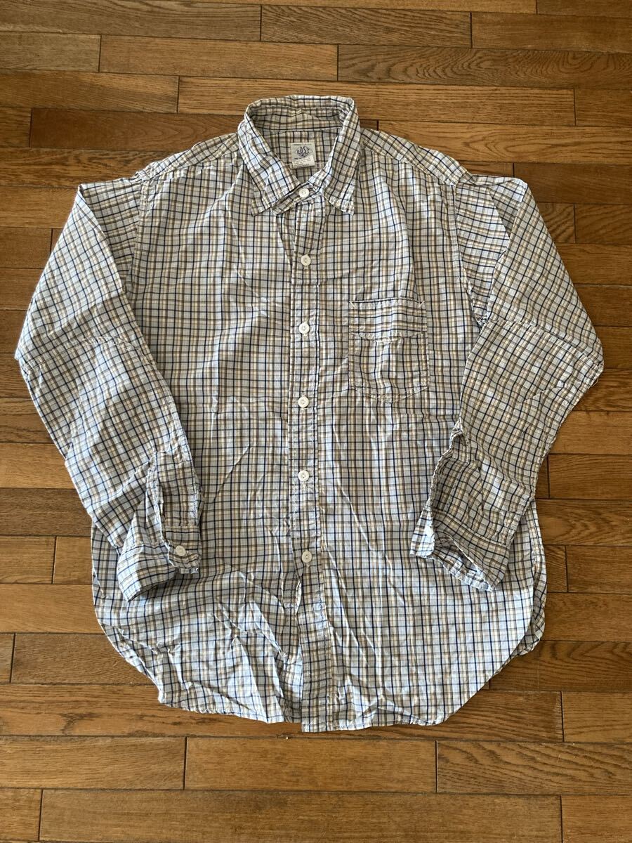 POST O'ALLS USA製 チェック ワークシャツ ポストオーバーオールズ アメリカ製 チンスト マチ付_画像1