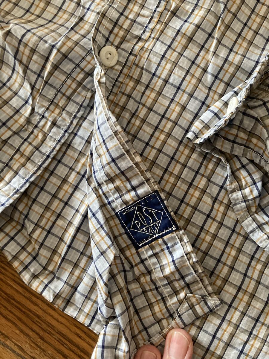 POST O'ALLS USA製 チェック ワークシャツ ポストオーバーオールズ アメリカ製 チンスト マチ付_画像6