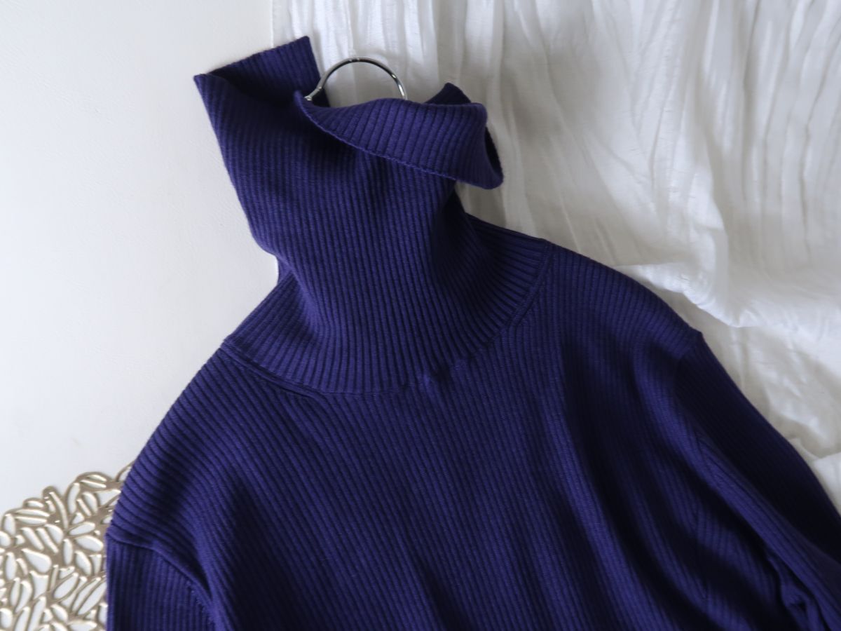 2.9万☆超美品☆2023AW☆セオリーリュクス Theory Luxe☆洗える エクストラファインウール リブタートルニット 38サイズ☆E-M 6641_画像3