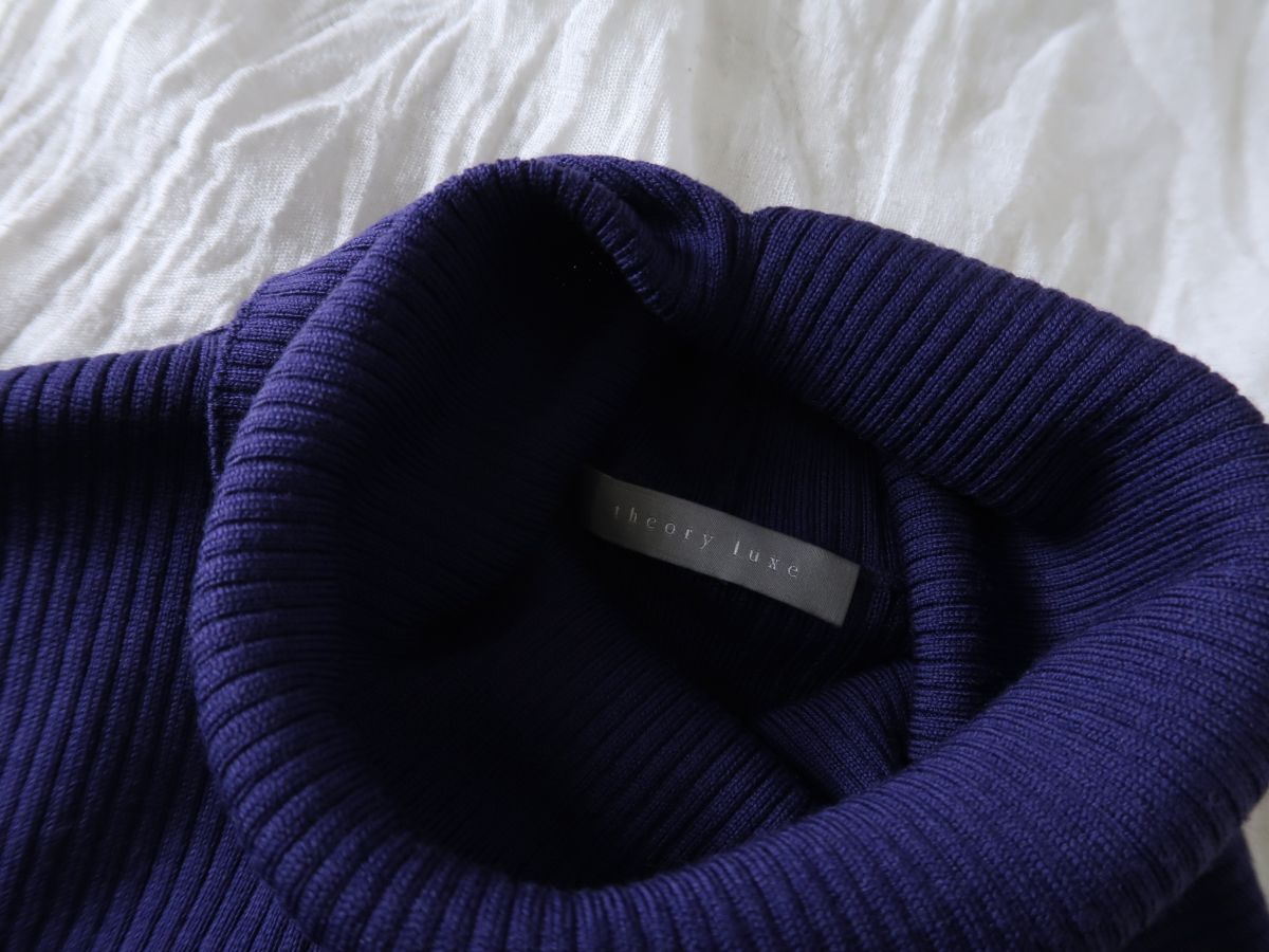 2.9万☆超美品☆2023AW☆セオリーリュクス Theory Luxe☆洗える エクストラファインウール リブタートルニット 38サイズ☆E-M 6641_画像7