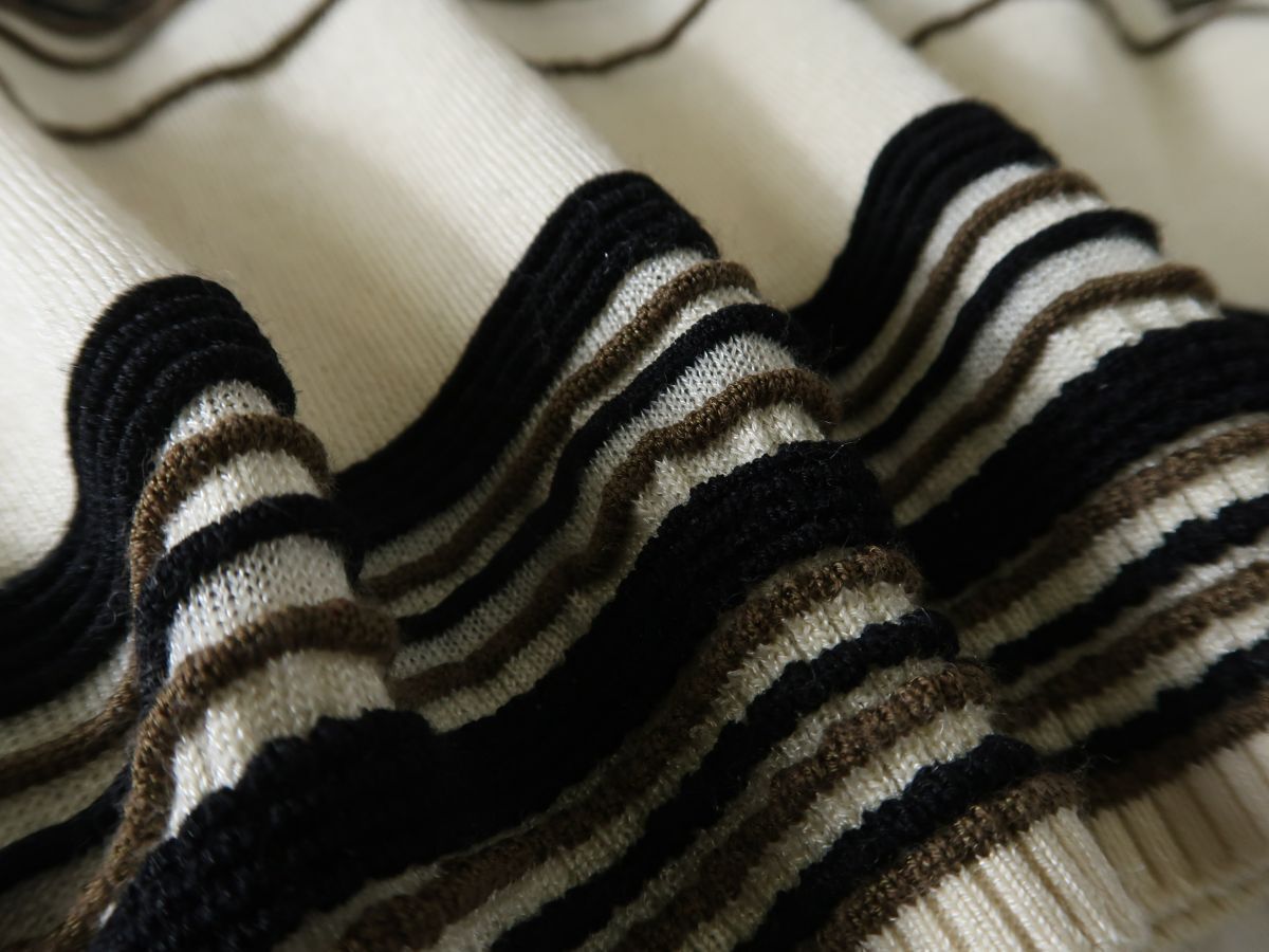 2.9万☆2022年☆セオリー Theory☆洗える Bering Otto Stripe PO / ボーダーニットプルオーバー Sサイズ☆M-B 6279_画像8