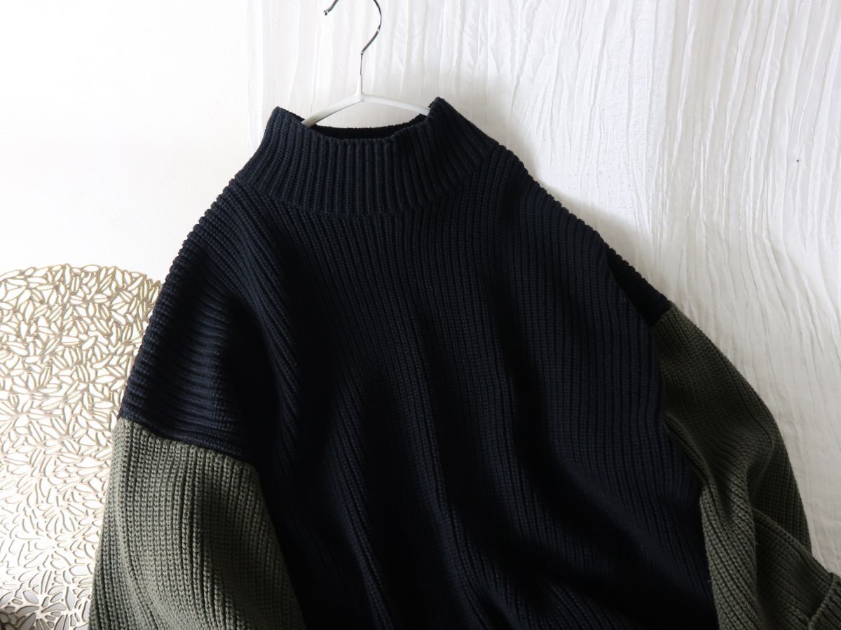 1.4万☆リムアーク RIM.ARK☆バイカラーニットトップス Fサイズ☆E-M 6704_画像3