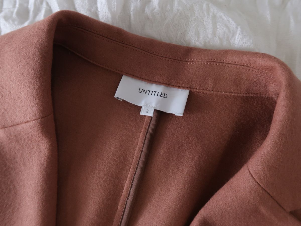超美品☆アンタイトル UNTITLED☆毛100% ベルト付き ガウンコート 2サイズ☆A-O 6433_画像8