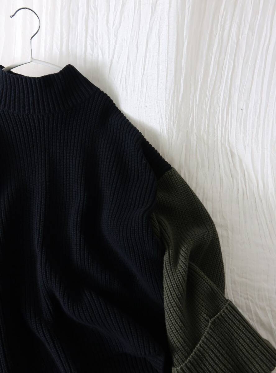 1.4万☆リムアーク RIM.ARK☆バイカラーニットトップス Fサイズ☆E-M 6704_画像2