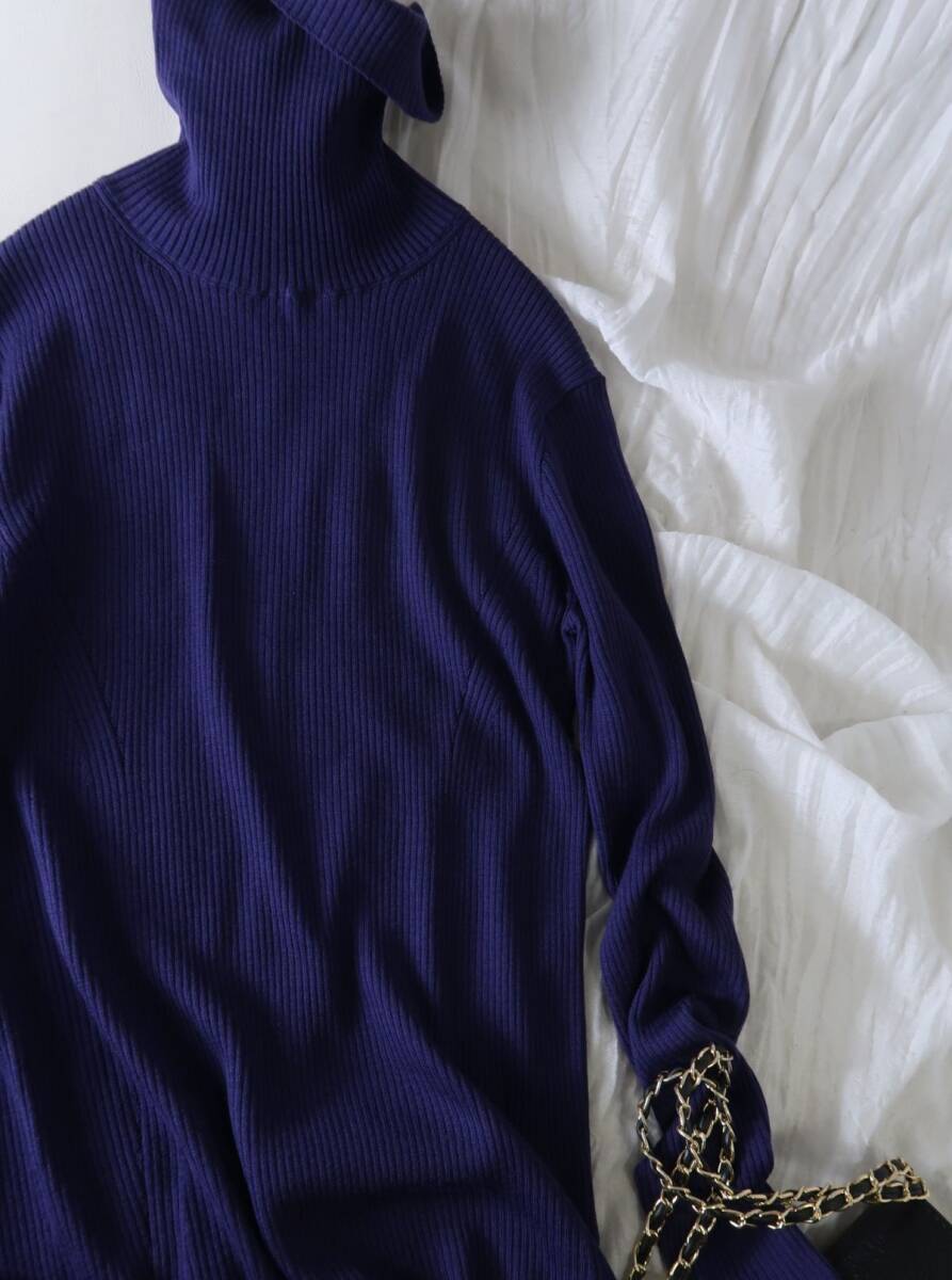 2.9万☆超美品☆2023AW☆セオリーリュクス Theory Luxe☆洗える エクストラファインウール リブタートルニット 38サイズ☆E-M 6641_画像2