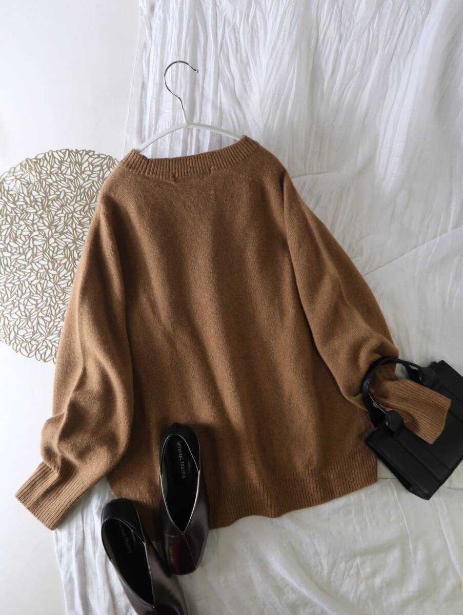 ブラーミン Brahmin☆ウールナイロン ホールガーメント クルーネックニット 38サイズ 日本製☆M-B 6526_画像6