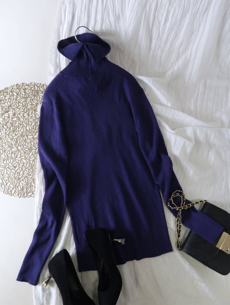 2.9万☆超美品☆2023AW☆セオリーリュクス Theory Luxe☆洗える エクストラファインウール リブタートルニット 38サイズ☆E-M 6641_画像6