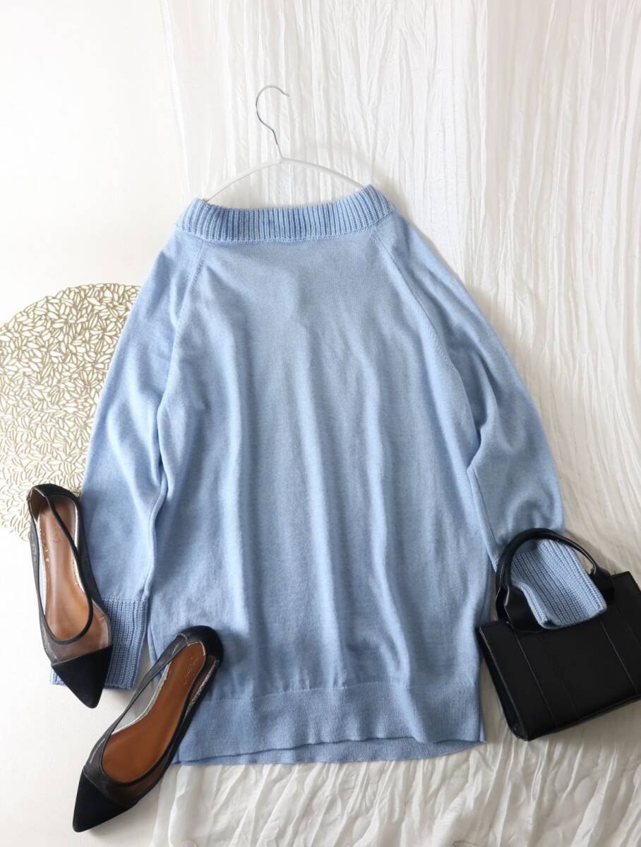 マッキントッシュ MACKINTOSH☆イタリア製糸使用☆毛100% リブ切替ニット 38サイズ 日本製☆A-O 6401_画像6