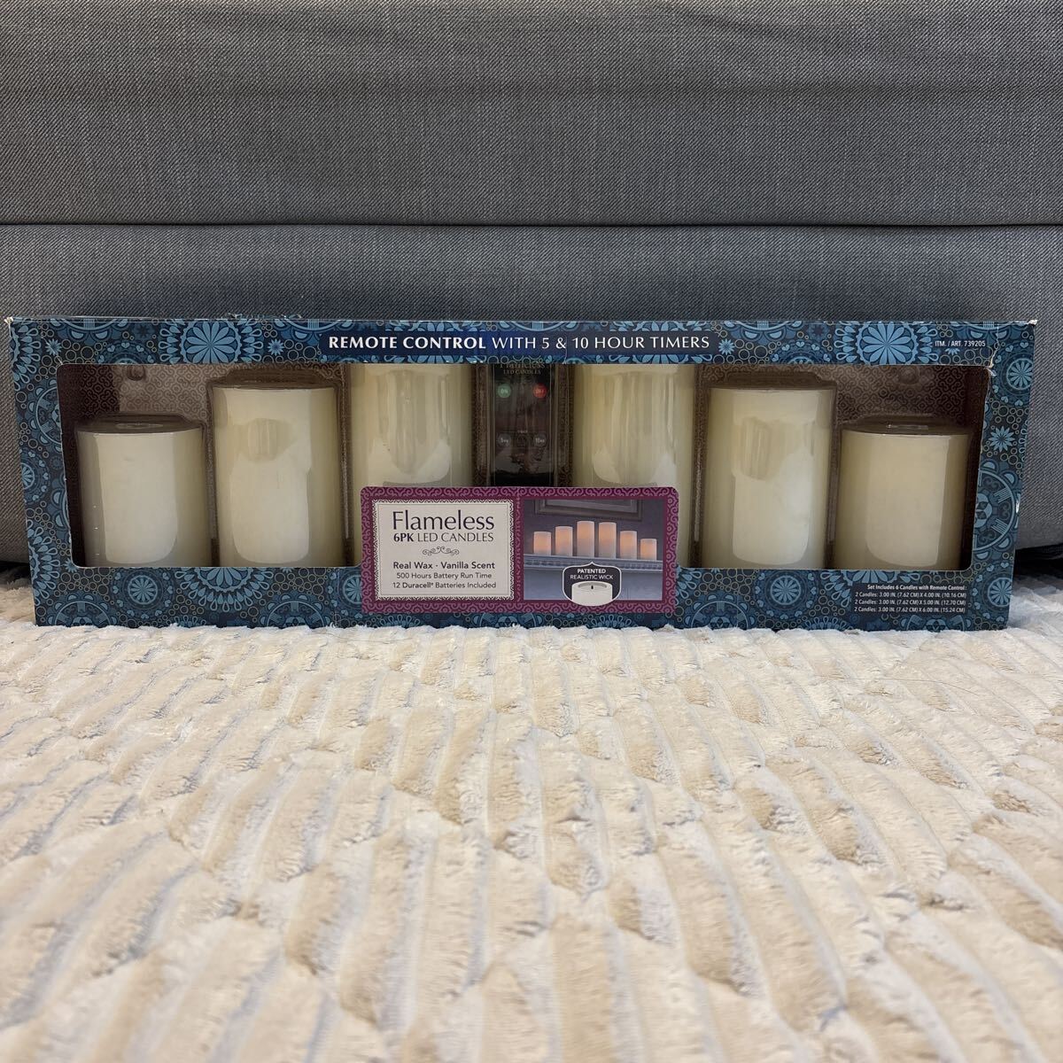 フレームレスLEDキャンドル6個セット　リモコン付き_画像1