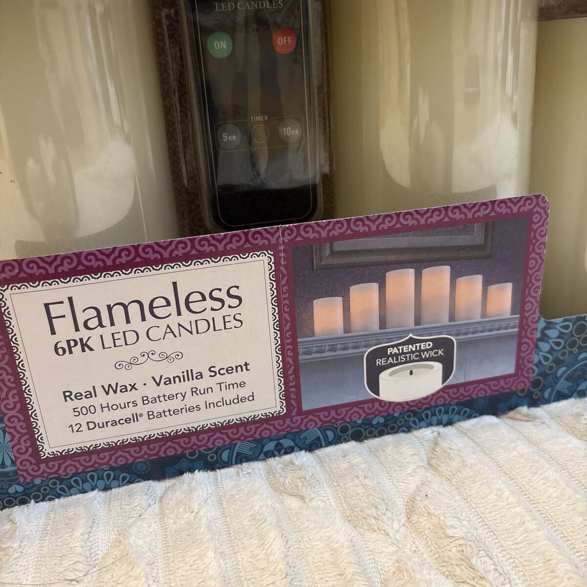 フレームレスLEDキャンドル6個セット　リモコン付き_画像2