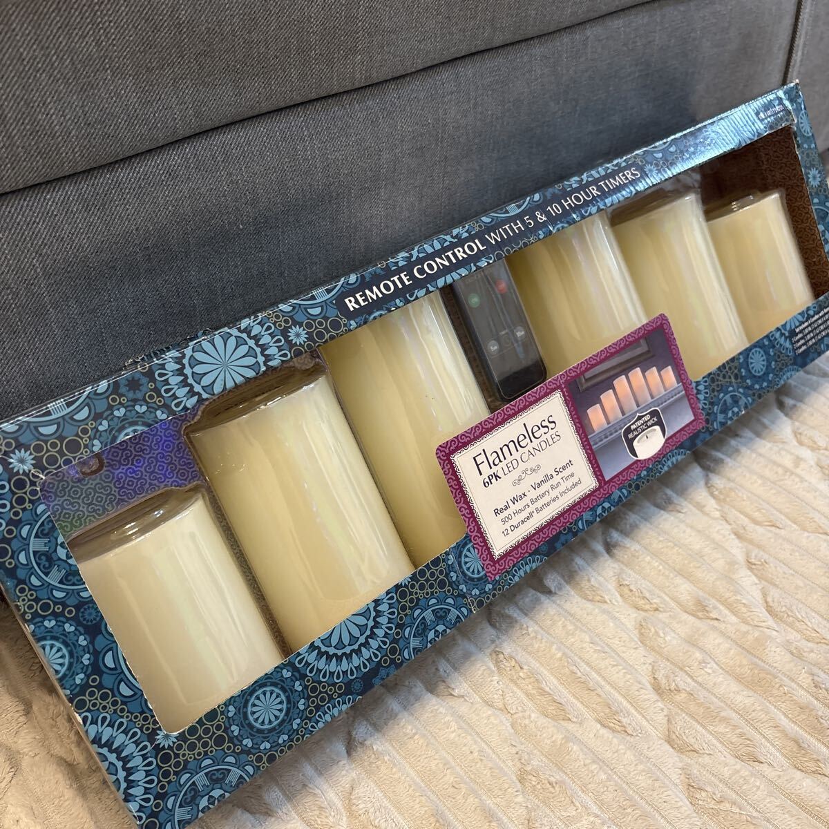 フレームレスLEDキャンドル6個セット　リモコン付き_画像3