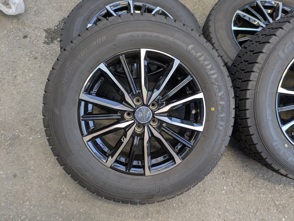 ■ENKEI 16インチAW グッドイヤーアイスナビ７set 215/65R16 GOOD YEAR ICENAVI7 100の5穴　6.5jj　オフセット45 4本set 京都から_画像2