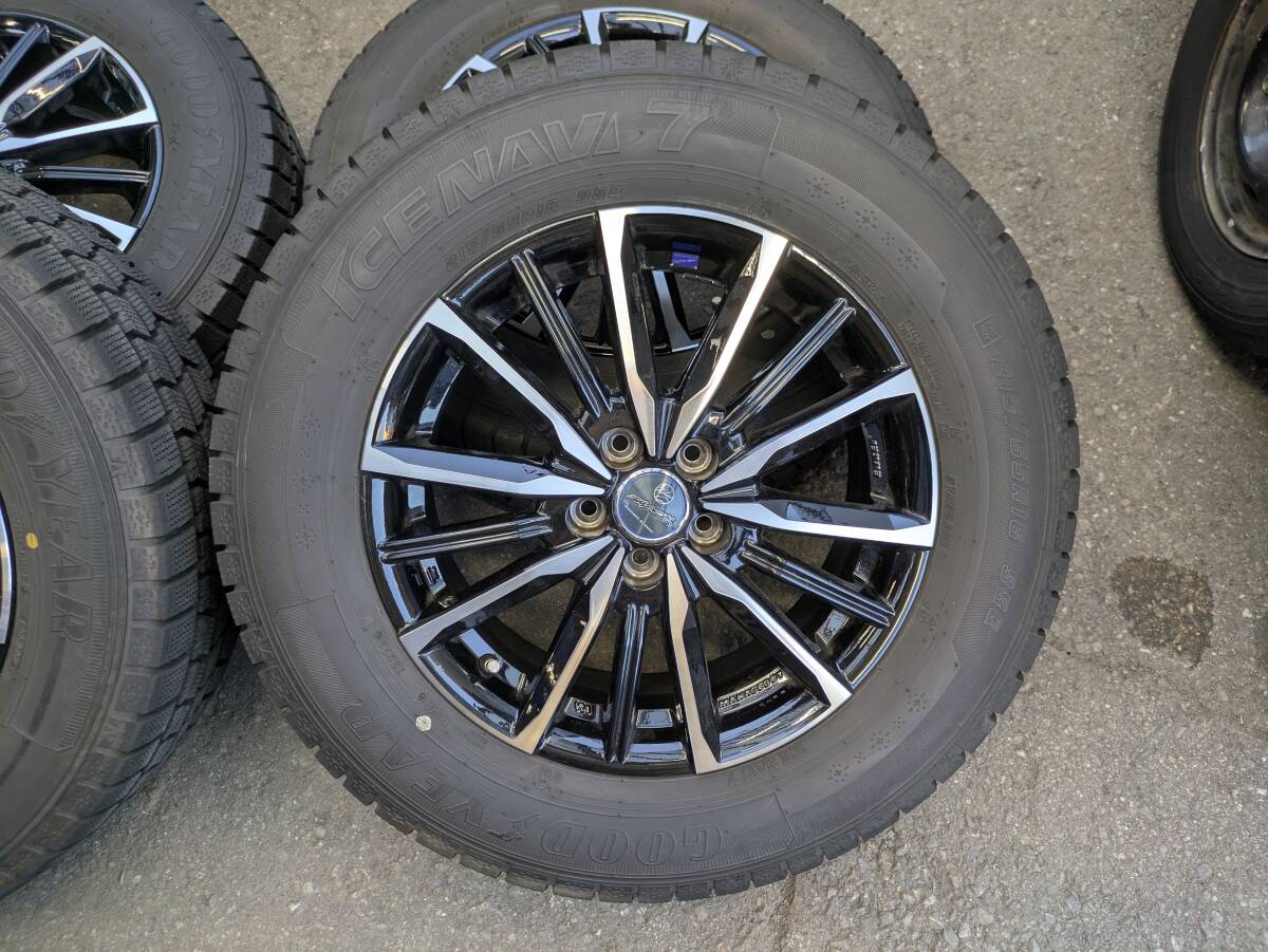 ■ENKEI 16インチAW グッドイヤーアイスナビ７set 215/65R16 GOOD YEAR ICENAVI7 100の5穴　6.5jj　オフセット45 4本set 京都から_画像3