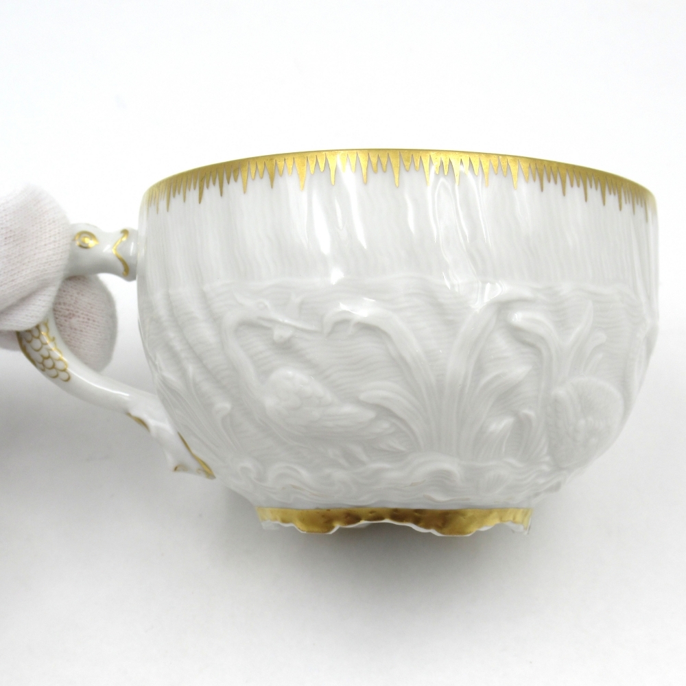 1 иен ~ Meissen Meissen s one сервис Gold отделка золотая краска чайная чашка & блюдце 2 покупатель итого 4 пункт 4284005