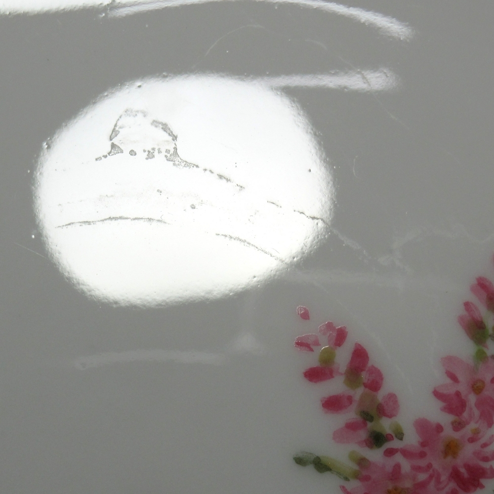 1 иен ~ Meissen Meissen цветок букет природа принцип цветок . бабочка примерно 18cm plate итого 6 пункт 4361665