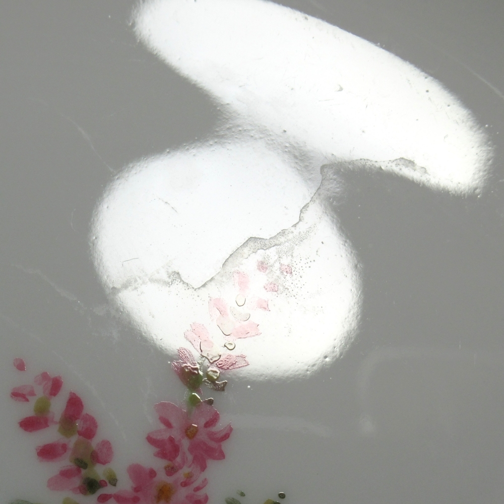 1 иен ~ Meissen Meissen цветок букет природа принцип цветок . бабочка примерно 18cm plate итого 6 пункт 4361665