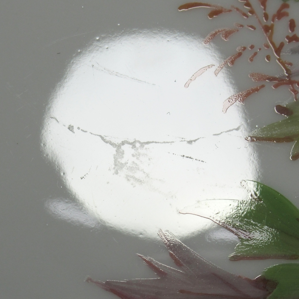 1 иен ~ Meissen Meissen цветок букет природа принцип цветок . бабочка примерно 18cm plate итого 6 пункт 4361665