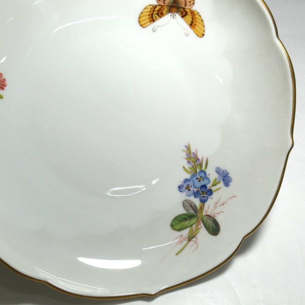 1 иен ~ Meissen Meissen цветок букет природа принцип цветок . бабочка суповая чашка & блюдце 6 покупатель итого 12 пункт * включение в покупку не возможно 4361647