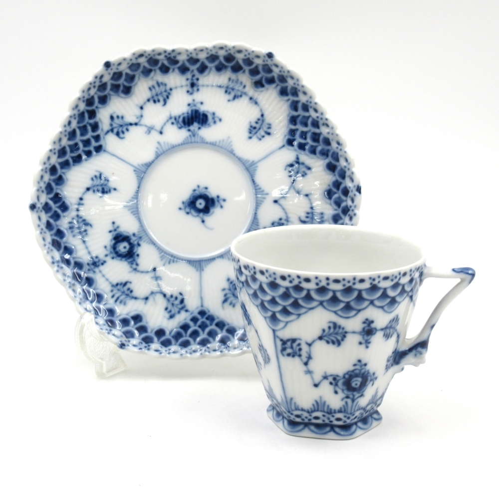 1 иен ~ Royal Copenhagen Royal Copenhagen b крыша Roo tedo полный гонки лицо есть кофейная чашка & блюдце 1 покупатель итого 2 пункт 4337479