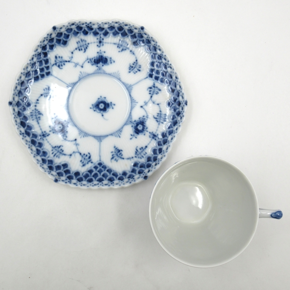 1 иен ~ Royal Copenhagen Royal Copenhagen b крыша Roo tedo полный гонки лицо есть кофейная чашка & блюдце 1 покупатель итого 2 пункт 4337479