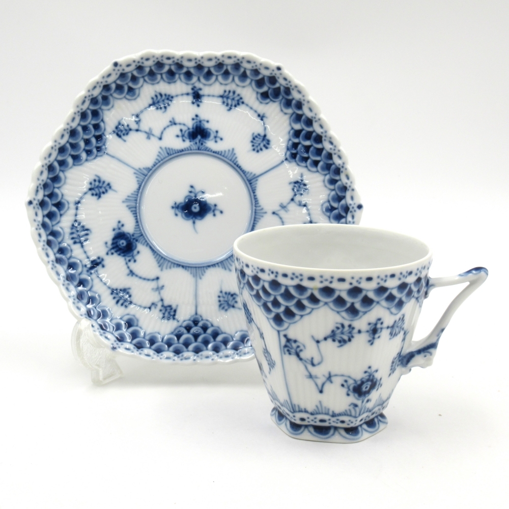 1 иен ~ Royal Copenhagen Royal Copenhagen b крыша Roo tedo полный гонки лицо есть кофейная чашка & блюдце 1 покупатель итого 2 пункт 4337528