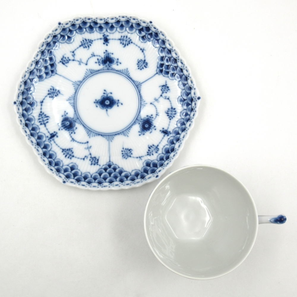 1 иен ~ Royal Copenhagen Royal Copenhagen b крыша Roo tedo полный гонки лицо есть кофейная чашка & блюдце 1 покупатель итого 2 пункт 4337528