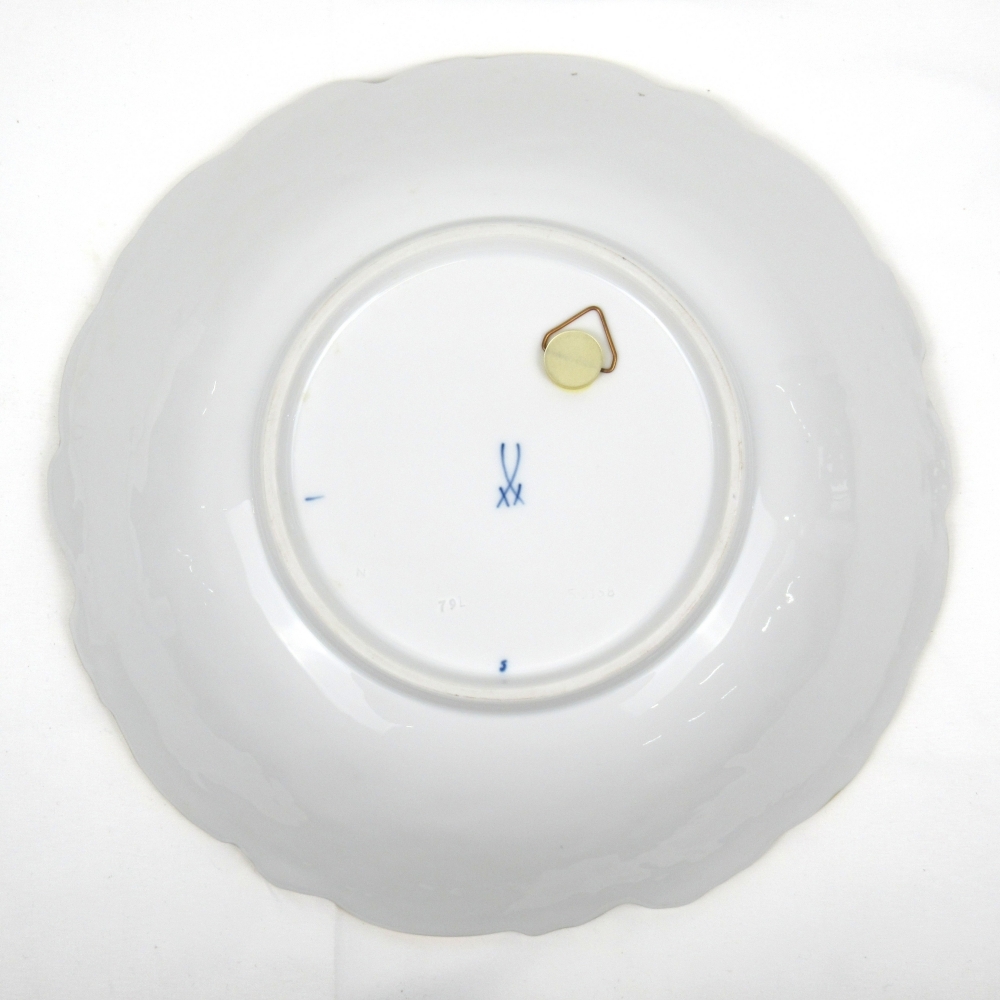 1 иен ~ Meissen Meissen B пена Granz Gold красный золотая краска примерно 31cm plate * включение в покупку не возможно 4346646