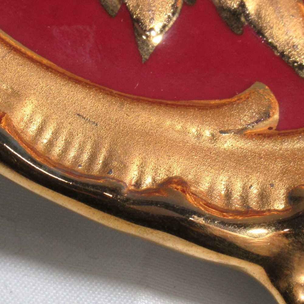 1 иен ~ Meissen Meissen B пена Granz Gold красный золотая краска примерно 31cm plate * включение в покупку не возможно 4346646