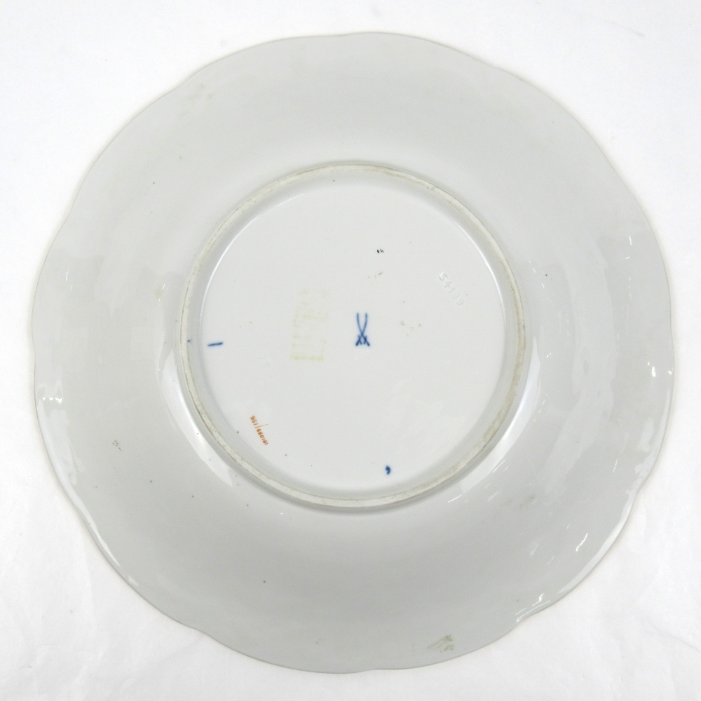 1 иен ~ Meissen Meissen B пена цветок букет Granz Gold 7. окно маленький цветок золотая краска голубой примерно 28cm plate * включение в покупку не возможно 4346643