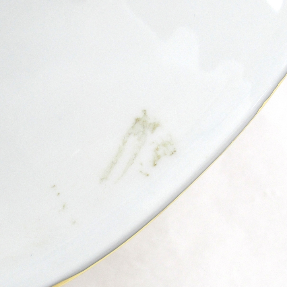 1 иен ~ Meissen Meissen B пена цветок букет Granz Gold 7. окно маленький цветок золотая краска голубой примерно 28cm plate * включение в покупку не возможно 4346643