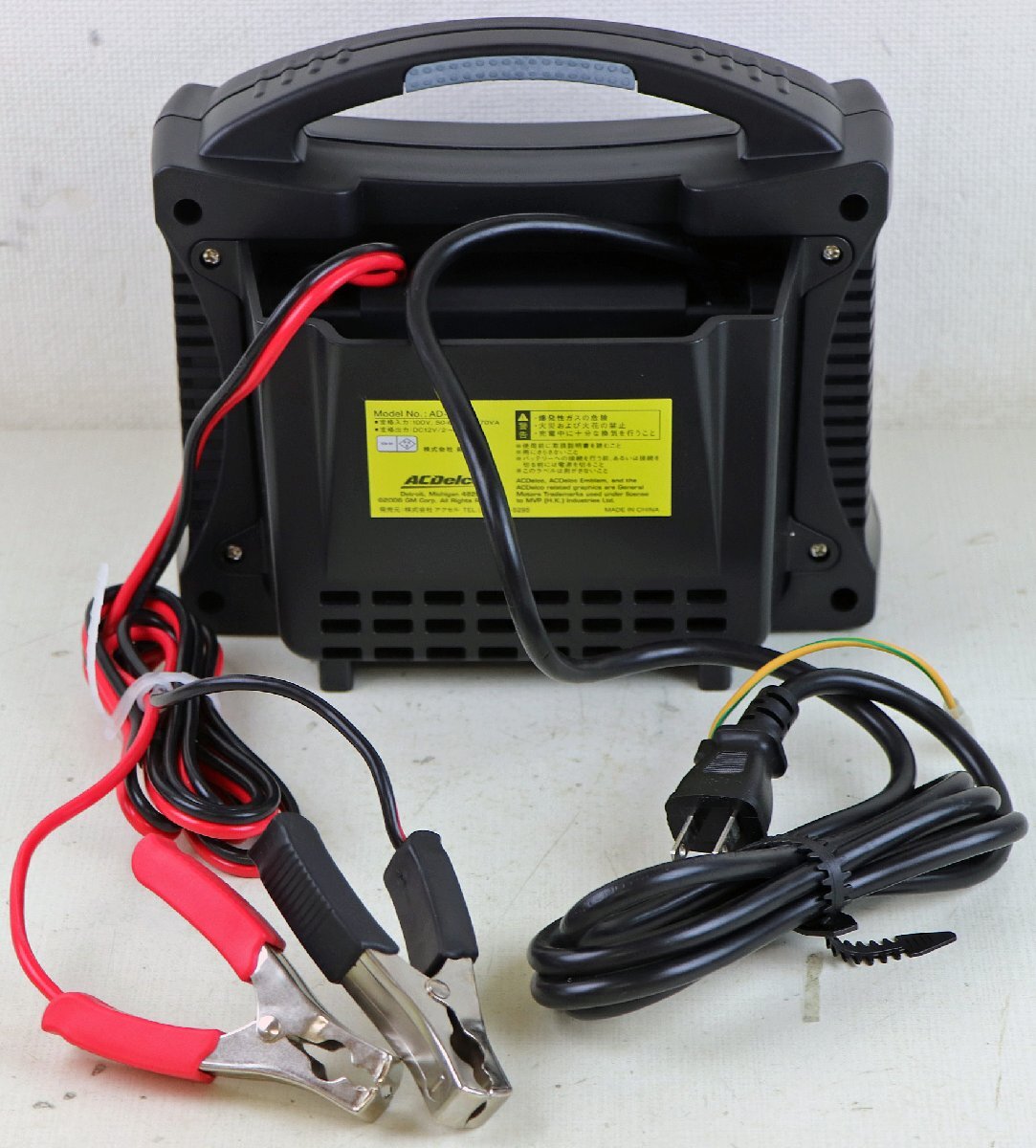 S●ジャンク品●カー用品 『全自動マイコン制御バッテリーチャージャー AD-0002』 ACDelco/ACデルコ 15A 12Vバッテリー専用 ※通電のみ確認_画像9