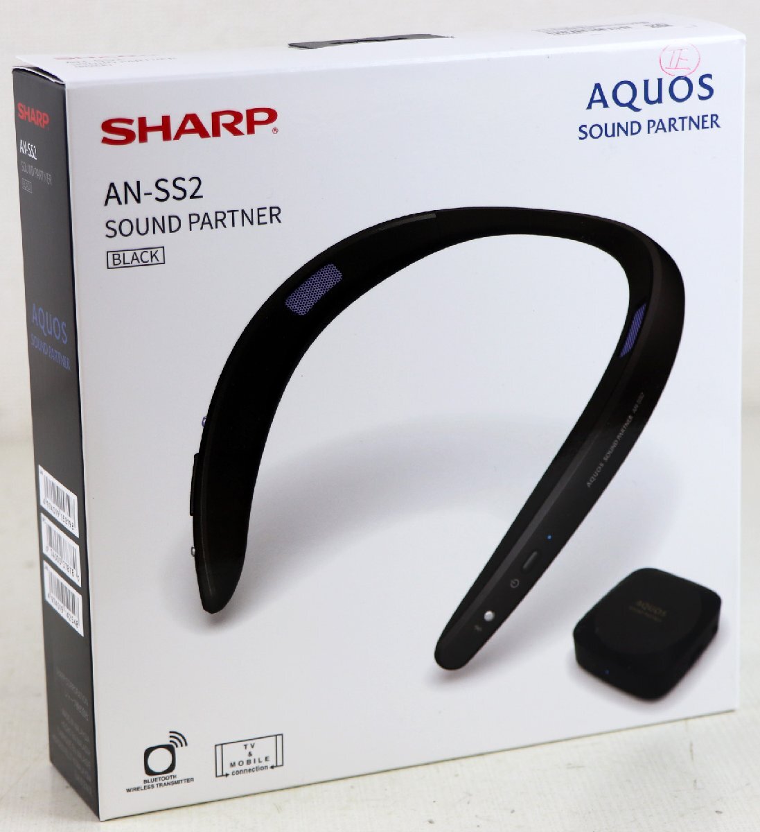 S! б/у товар! переносной шея динамик [AN-SS2 ( черный )] SHARP/ sharp [ прозрачный voice ] функция установка Bluetooth радиопередатчик включение в покупку 