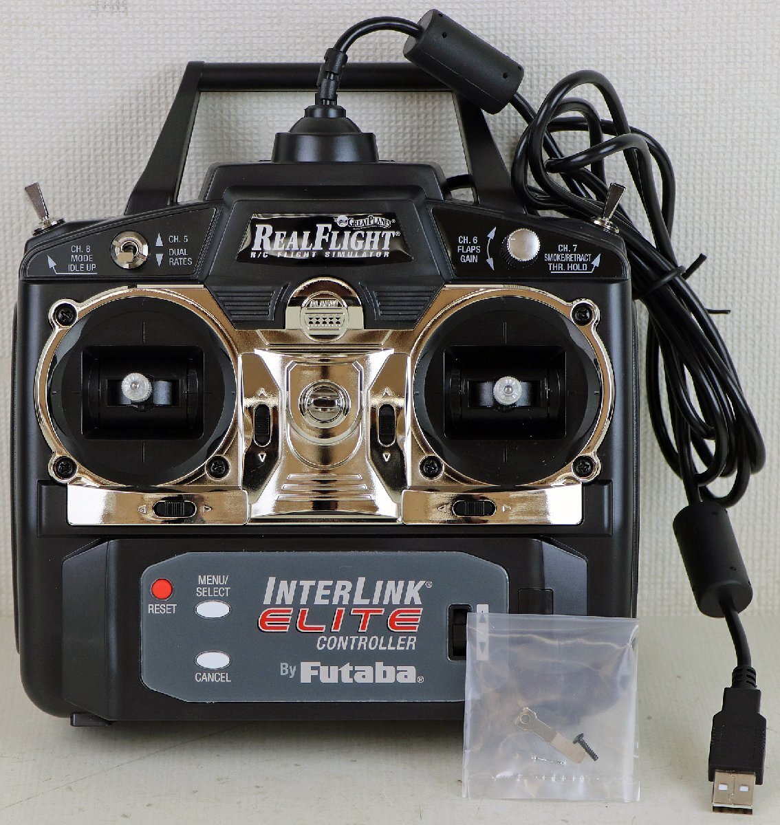 S* утиль * персональный компьютер soft [REAL FLIGHT DRONE] Futaba/. лист электронный промышленность RC полет тренажер InterLink ELITE Controller есть 