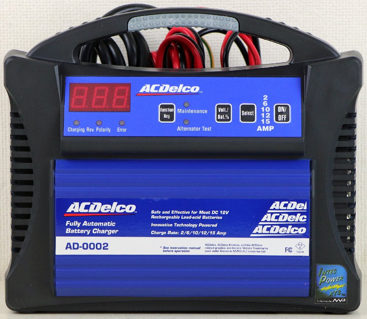 S●ジャンク品●カー用品 『全自動マイコン制御バッテリーチャージャー AD-0002』 ACDelco/ACデルコ 15A 12Vバッテリー専用 ※通電のみ確認_画像3