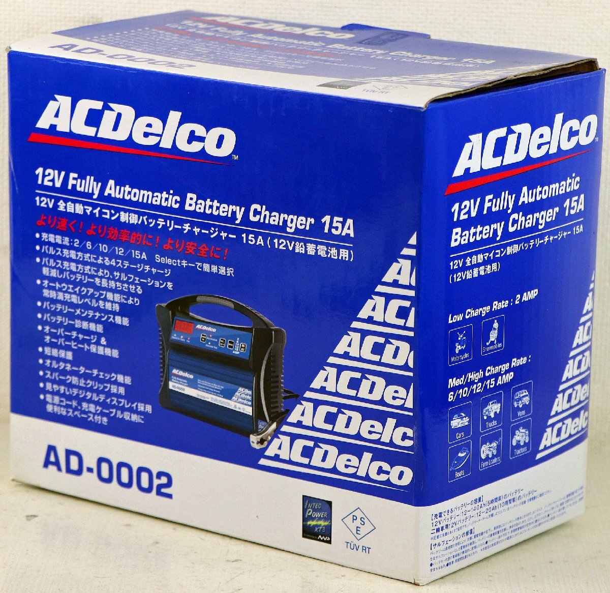 S●ジャンク品●カー用品 『全自動マイコン制御バッテリーチャージャー AD-0002』 ACDelco/ACデルコ 15A 12Vバッテリー専用 ※通電のみ確認_画像1