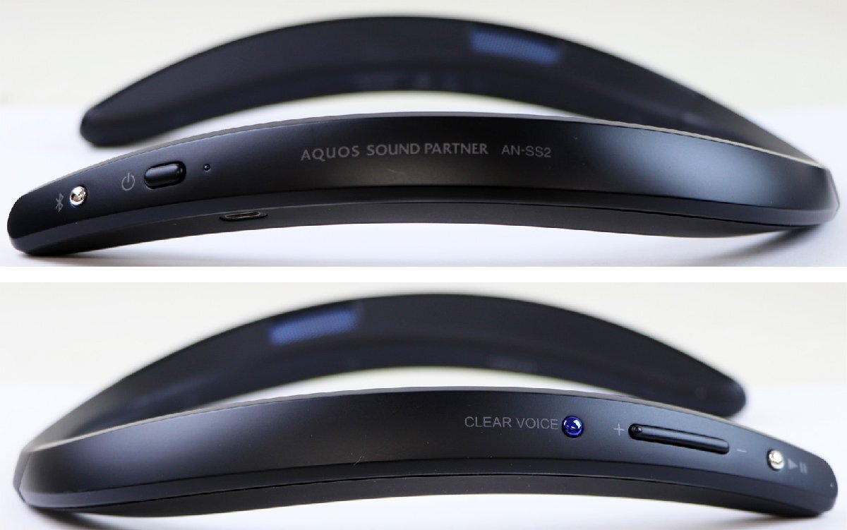 S! б/у товар! переносной шея динамик [AN-SS2 ( черный )] SHARP/ sharp [ прозрачный voice ] функция установка Bluetooth радиопередатчик включение в покупку 