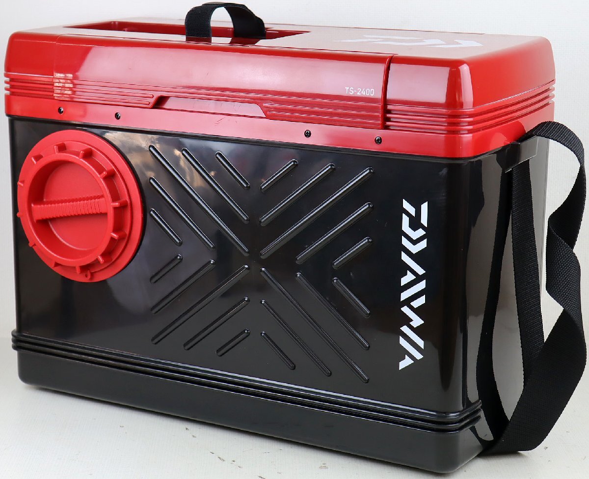 M* б/у товар * рыбалка сопутствующие товары / ящик для наживки [. can TS-2400 mega красный ] Daiwa /DAIWA контейнер многофункциональный примерно 24.0L одним движением . jet воздушный . оборудован возможность 