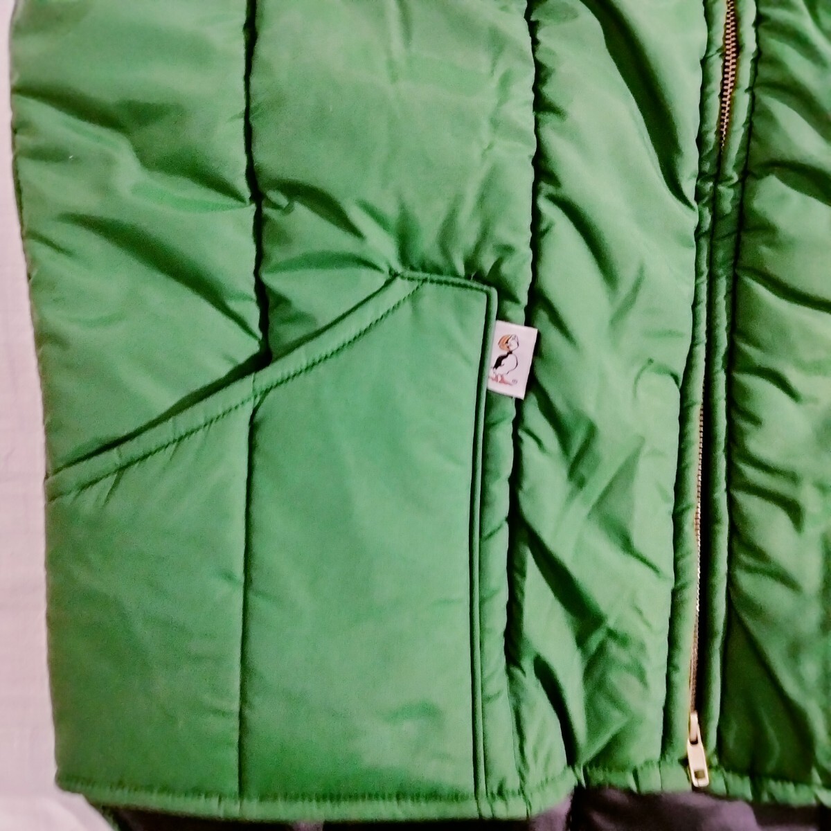 DICKSON ディクソン DI-234 poly green VERTICAL VEST 10oz Vertical キルテッド インサレーテッド the bluest overalls ダウン　ベスト_画像6