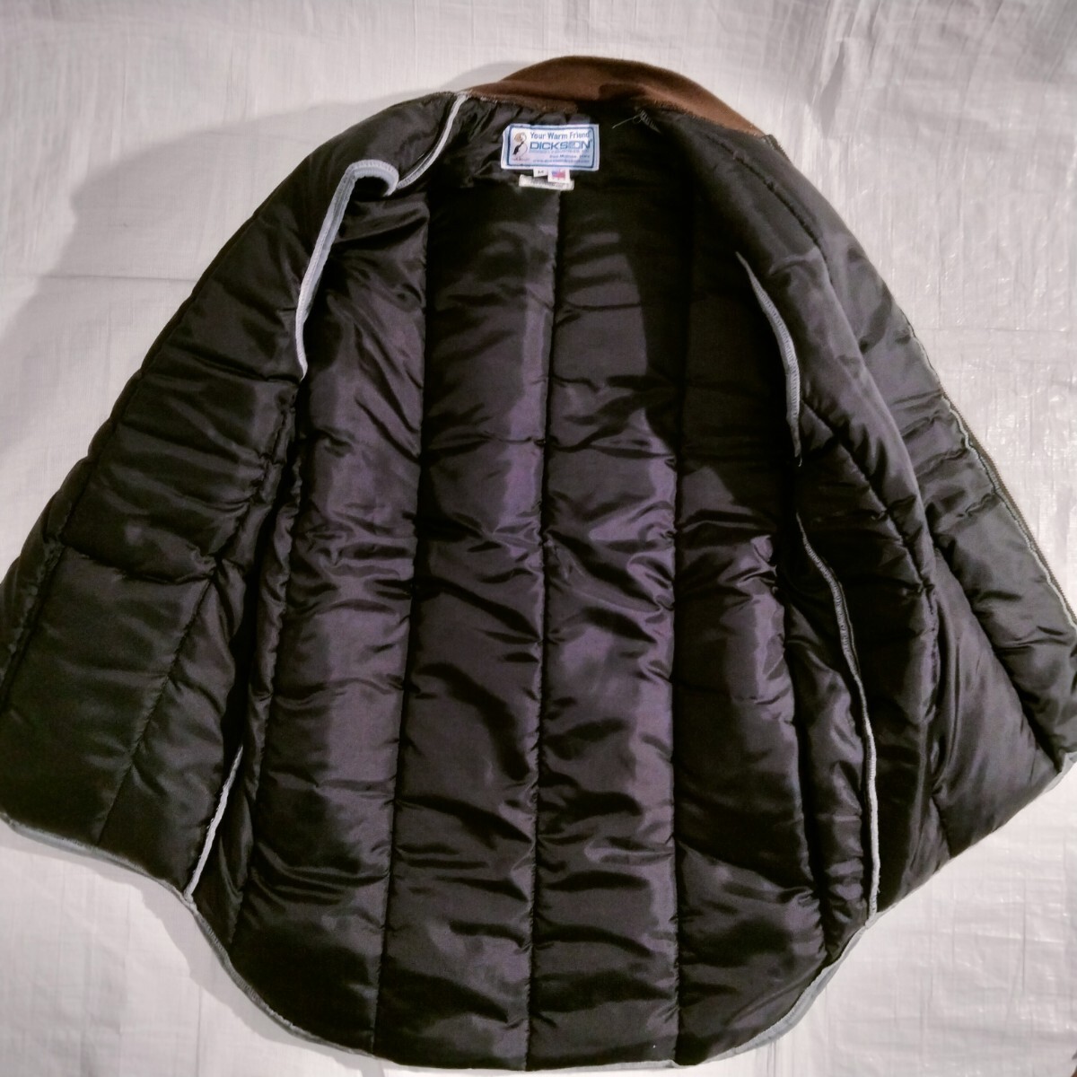 DICKSON ディクソン DI-234 poly green VERTICAL VEST 10oz Vertical キルテッド インサレーテッド the bluest overalls ダウン　ベスト_画像10