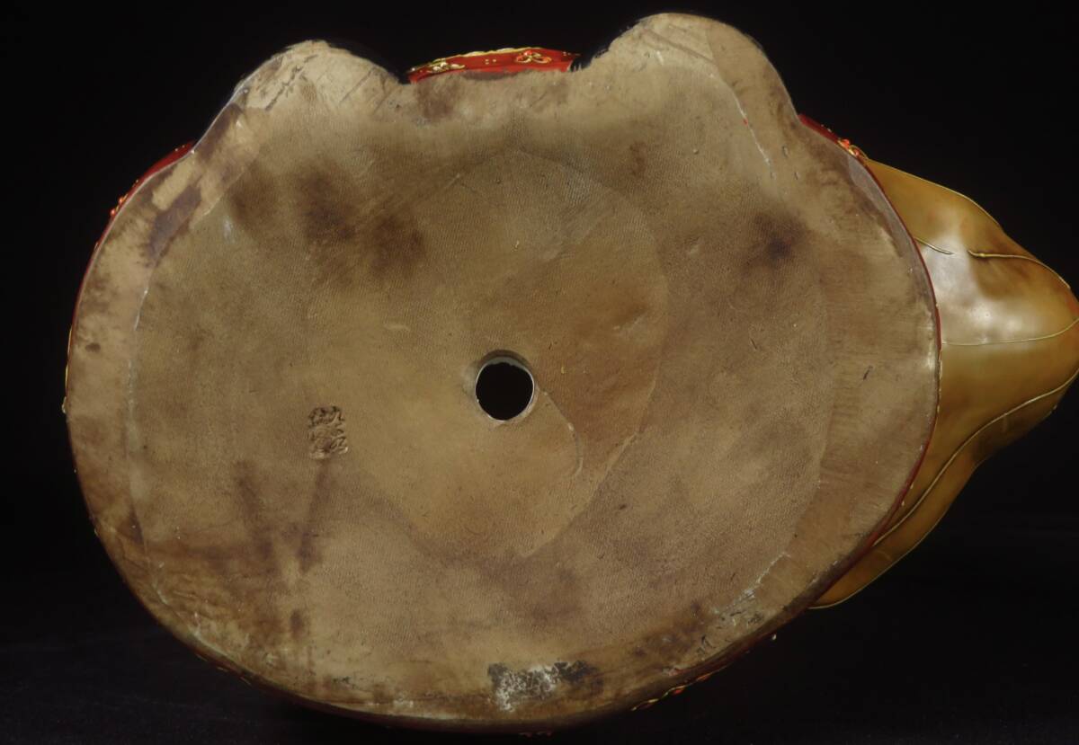 【SAKURAYA】高さ60cmの大型作品【九谷焼 金彩 色絵 達磨大師 立像/九谷 八幡窯】置物 オブジェ 細密彫刻 時代 希少 骨董品 古美術品_画像9