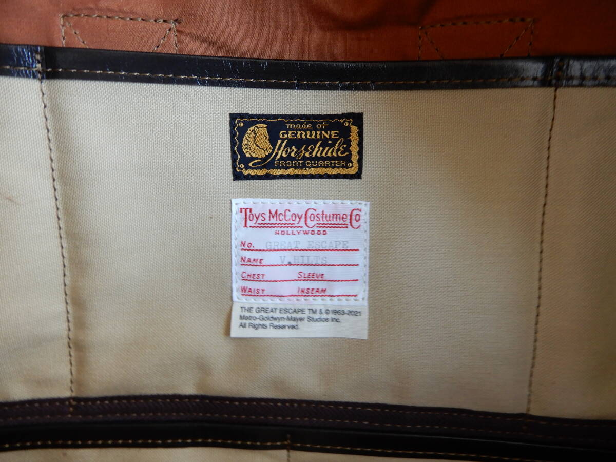 トイズマッコイ ホースハイド　アヴィエイター キットバッグ　 V.HILTS TOYS McCOY 未使用品_画像6