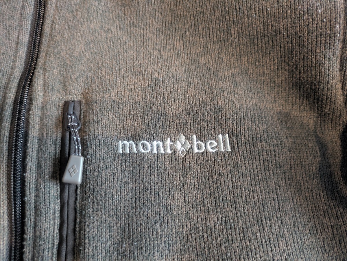 mont-bell モンベル クリマプラス ニットジャケット ダークブラウン Mサイズ_画像4