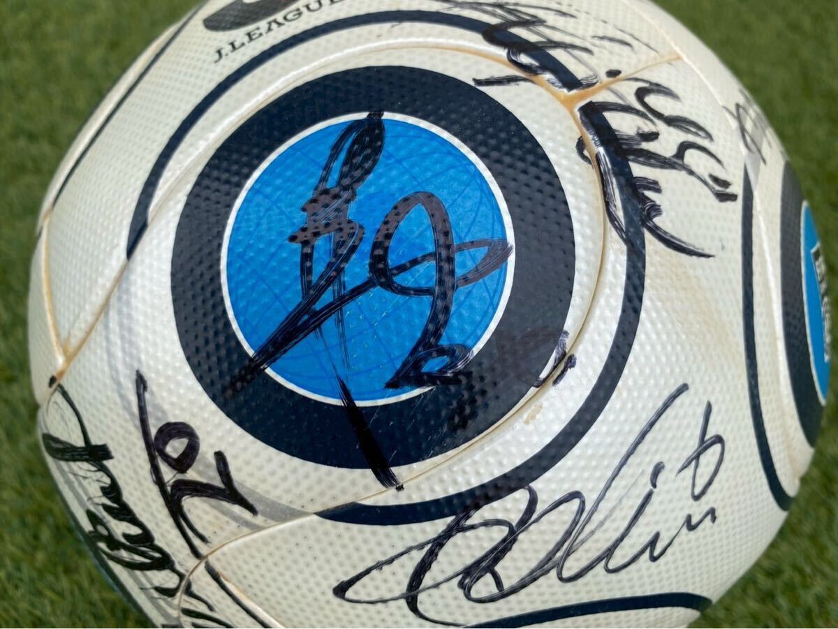  【激レア/実使用の可能性大】アディダス テラパス 2009 Jリーグ公式球 京都サンガ サイン入り　京都パープルサンガ　柳沢敦_画像10