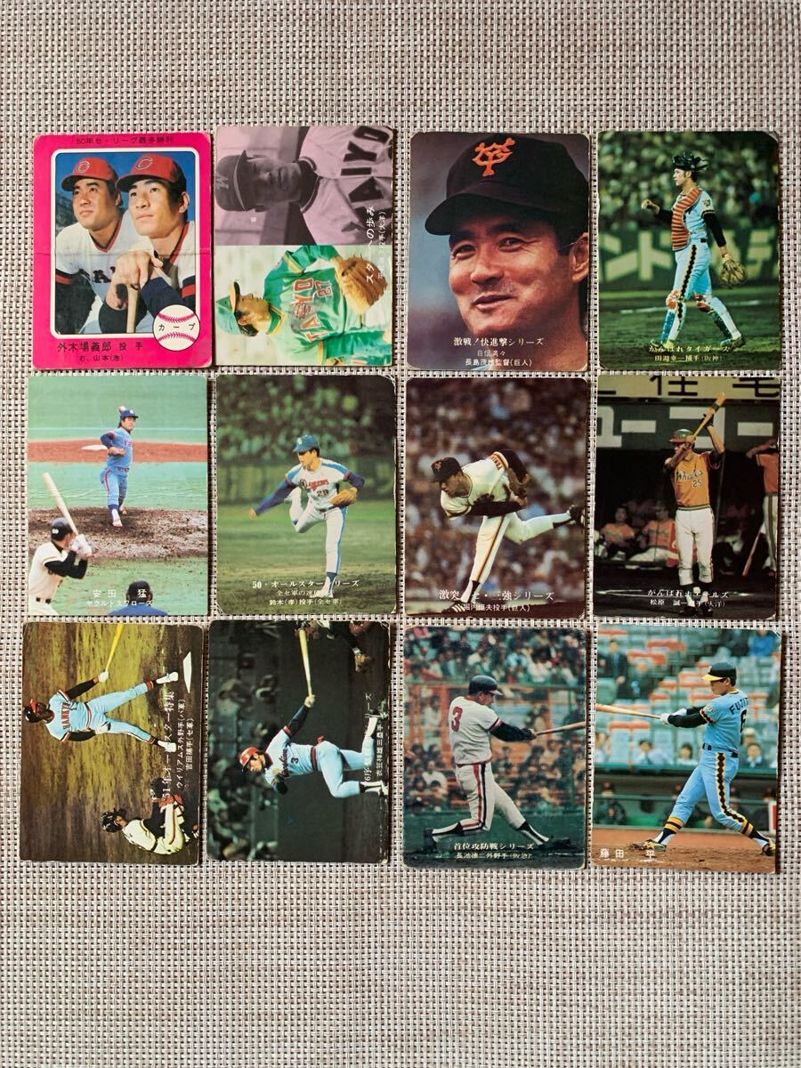 [ Showa Retro ] Calbee * Professional Baseball chip s карта *1977*78 год версия **12 шт. комплект * длина остров . самец * рисовое поле .. один | др. 