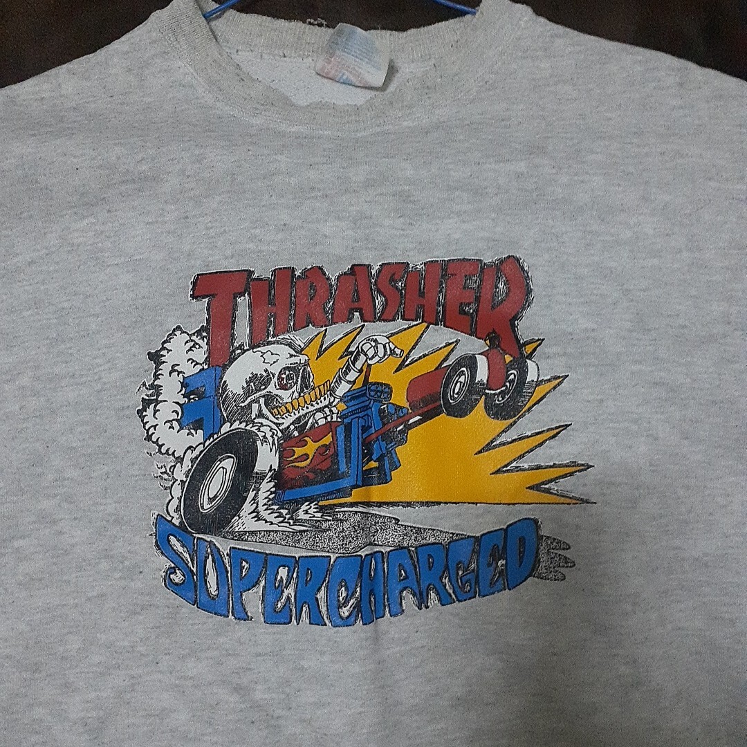 ヴィンテージ スウェット 古着 90sスラッシャー トレーナー_画像2