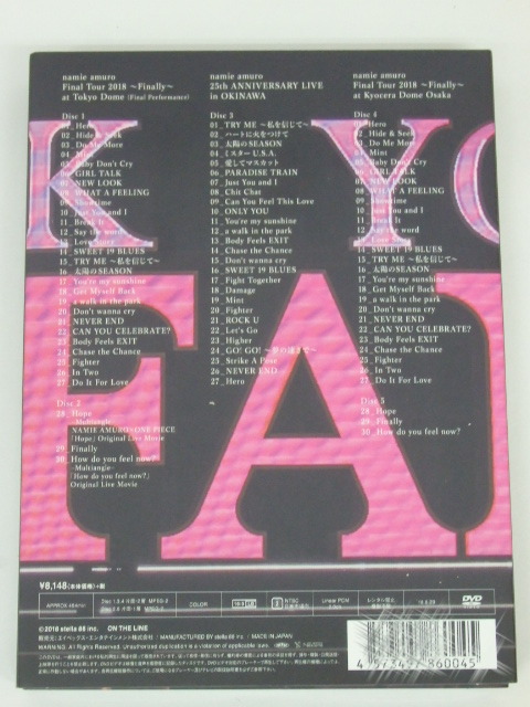  б/у товар DVD Amuro Namie Final Tour 2018 -Finally- Tokyo Dome последний ..+25 годовщина Okinawa Live + Osaka Dome .. первое издание 
