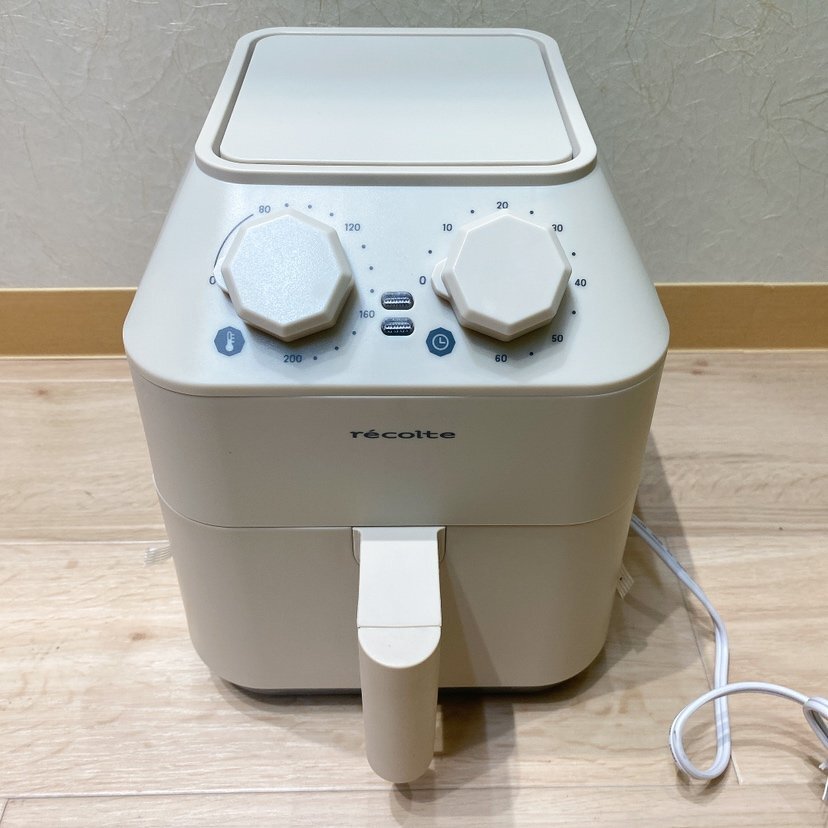 【TT81026】1円~ recolte レコルト Air oven エアーオーブン クリームホワイト RAO-1 調理家電 キッチン用品 電化製品 通電確認済_画像2