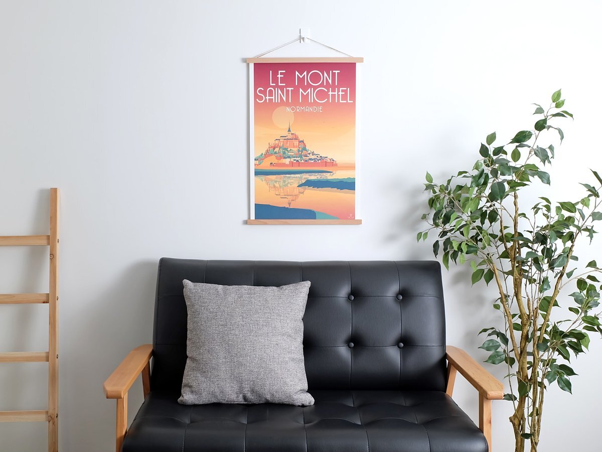 MOVIno Ла Манш ti- искусство постер 01 40 × 60cm Франция пейзаж декорации туристический название место настоящее время искусство дизайн иллюстрации интерьер wall декоративный элемент 